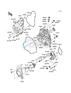 VERSYS_ABS KLE650DCF XX (EU ME A(FRICA) drawing Engine Cover(s)