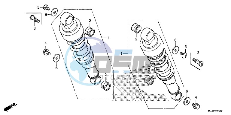 REAR CUSHION (VT750S)