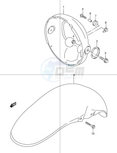 GSX1200 (E4) drawing FRONT FENDER