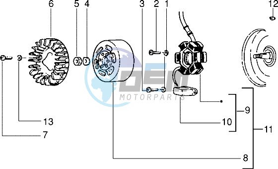 Flywheel magneto