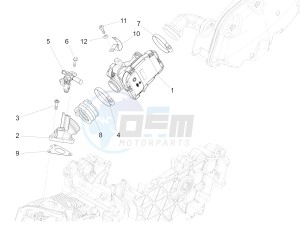 GTS 125 4T 3V ie Super (APAC) (RK, VT) drawing Throttle body - Injector - Union pipe