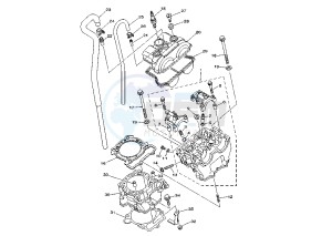 YZ F 250 drawing CYLINDER HEAD