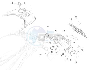 SPRINT 50 4T 4V NOABS E2 (EMEA) drawing Rear cover - Splash guard