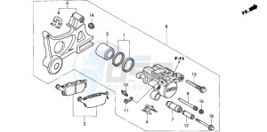 CBR600FR drawing REAR BRAKE CALIPER