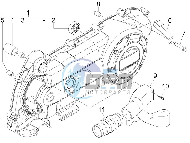 Crankcase cover and cooling