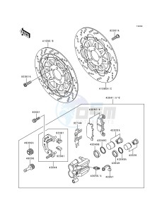 ZR 550 B [ZEPHYR] (B1-B4) [ZEPHYR] drawing FRONT CALIPER-- ZR550-B1_B2_B3- -