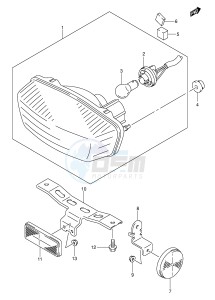 LT-Z400 (E3-E28) drawing REAR COMBINATION (MODEL K5 K6 K7 E28)