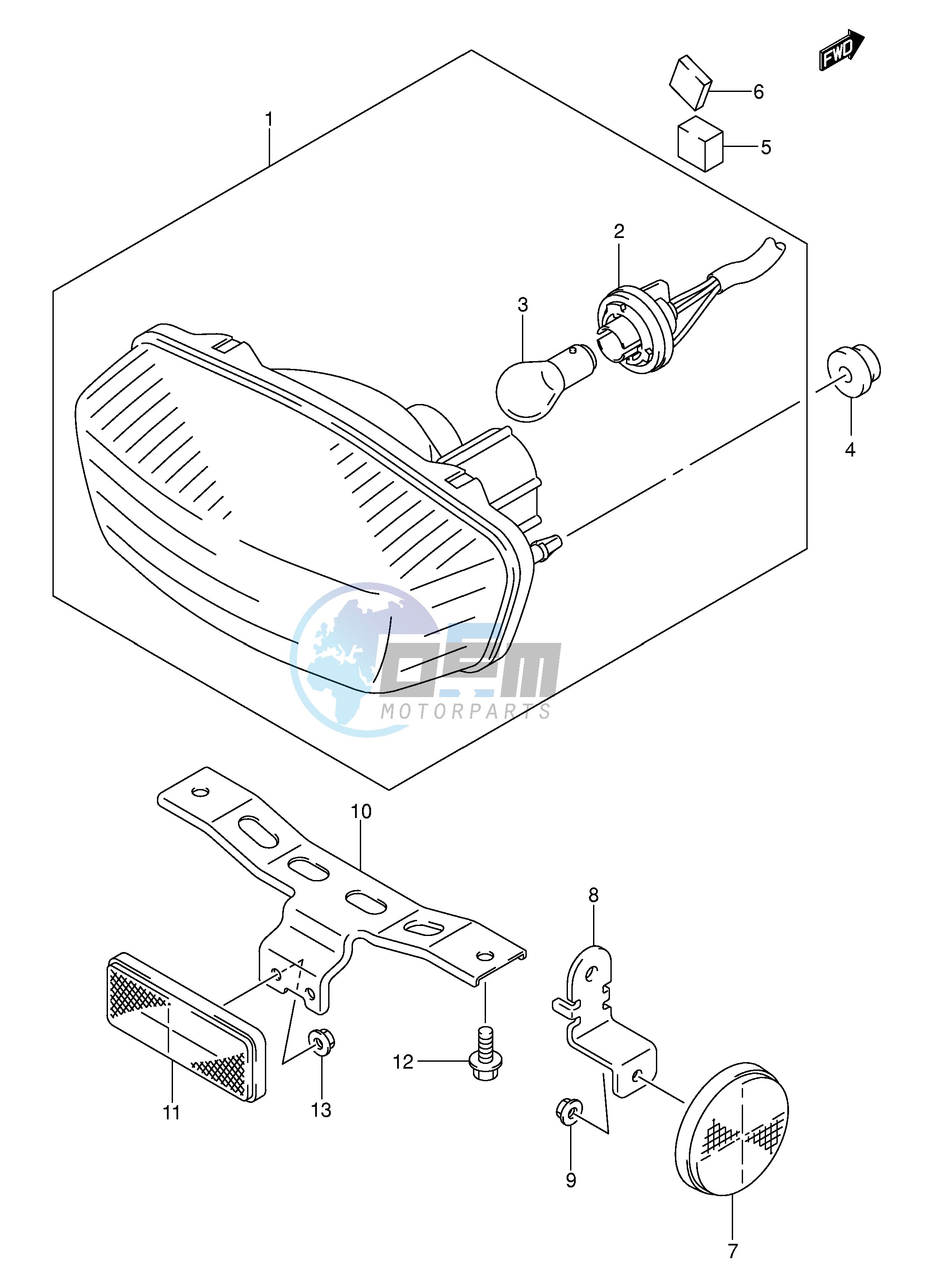 REAR COMBINATION (MODEL K5 K6 K7 E28)