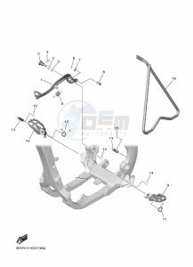 YZ450F (BHR2) drawing STAND & FOOTREST