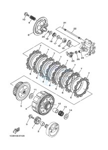 YZ125 (B4XJ) drawing CLUTCH