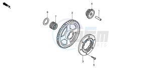 TRX400FA FOURTRAX AT drawing STARTING GEAR