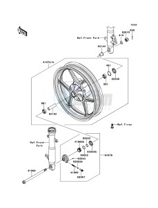 NINJA_250R EX250K9F GB XX (EU ME A(FRICA) drawing Front Hub