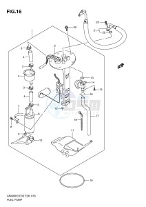 AN400 (E3-E28) Burgman drawing FUEL PUMP