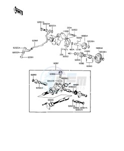 KE 125 A [KE125] (A9-A10) [KE125] drawing OIL PUMP -- 82-83 A9_A10- -