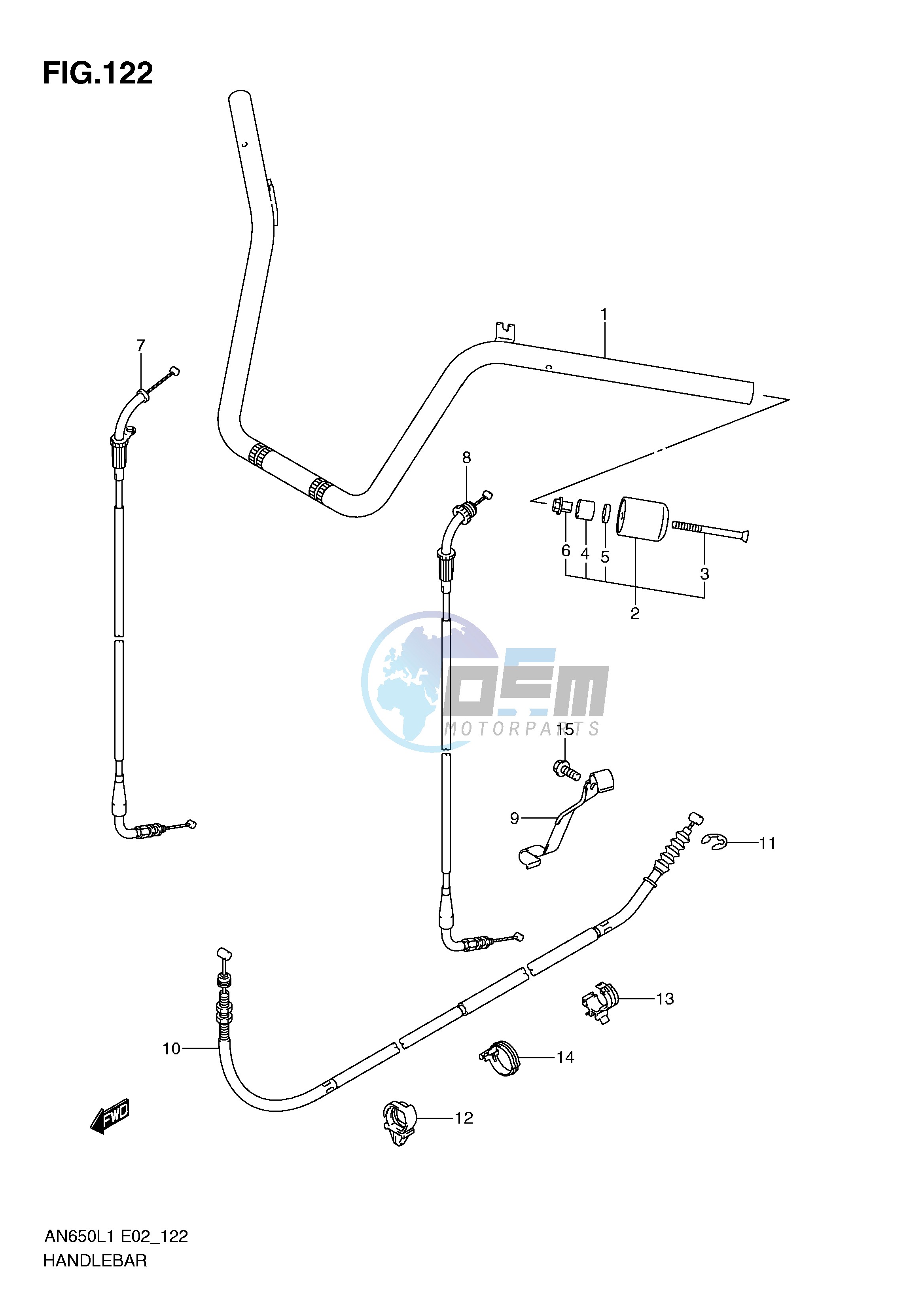 HANDLEBAR (AN650AL1 E51)