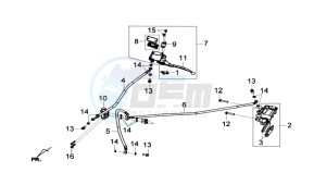 GTS 125I drawing REAR BRAKE CALIPER / BRAKE MOUNT