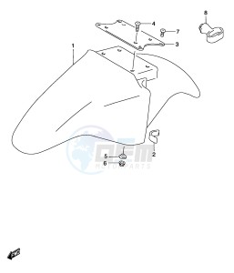 GS500 (P19) drawing FRONT FENDER (MODEL K3)