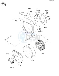 KX 80 C [KX80] (C2) [KX80] drawing AIR CLEANER -- 82 KX80-C2- -