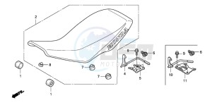 TRX450R drawing SEAT