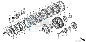 VT750SB drawing CLUTCH