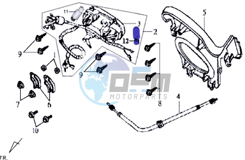 DASHBOARD / SPEEDOMETER CABLE / WIRING HARNASS