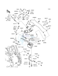 ZG 1400 A [CONCOURS 14 ABS] (8F-9F) A9F drawing BRAKE PIPING