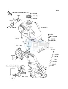 VERSYS KLE650CDF XX (EU ME A(FRICA) drawing Fuel Tank