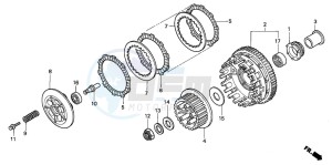 CBR600FR drawing CLUTCH (CBR600F)