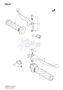 UH200 ABS BURGMAN EU drawing HANDLE LEVER