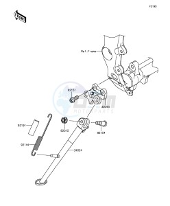 NINJA ZX-6R ABS ZX636FGFA GB XX (EU ME A(FRICA) drawing Stand(s)