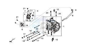 JOYMAX 125I ABS drawing CYLINDER HEAD CPL