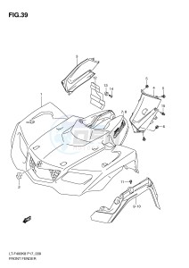 LT-F400 (P17) drawing FRONT FENDER