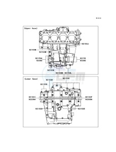 ZZR1400 ZX1400A7F FR GB XX (EU ME A(FRICA) drawing Crankcase Bolt Pattern