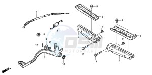 TRX500FA FOURTRAX FOREMAN drawing STEP/PEDAL (TRX500FA1/2/3/4)