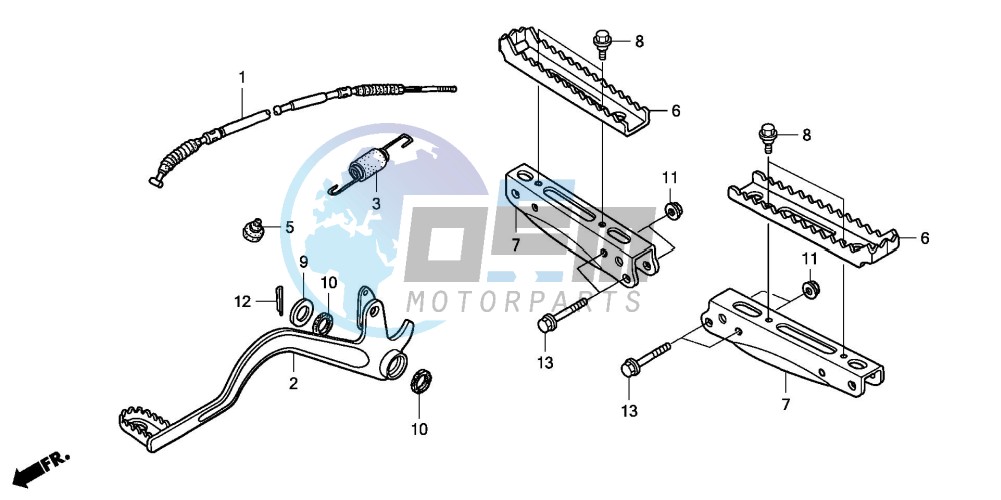 STEP/PEDAL (TRX500FA1/2/3/4)