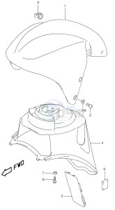 AY50 (V-W-X-Y) katana drawing FRONT FENDER (model Y)