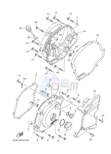 YBR125E (4P2T) drawing CRANKCASE COVER 1