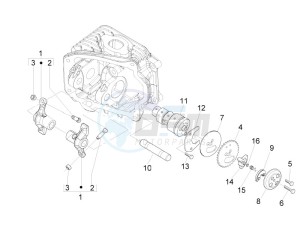 Liberty 150 4t 2v ie e3 (Vietnam) drawing Camshaft - Rocking levers support unit