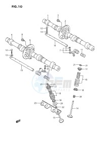 GSX1100 (E2) drawing CAM SHAFT - VALVE