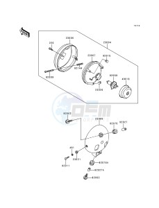 EN 500 A [VULCAN 500] (A1-D5) [VULCAN 500] drawing HEADLIGHT