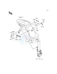 VERSYS 650 KLE650EGF XX (EU ME A(FRICA) drawing Front Fender(s)