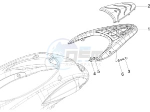 Liberty 50 4t drawing Rear luggage rack