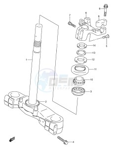 AN250 (E2) Burgman drawing STEERING STEM (MODEL Y K1 K2)