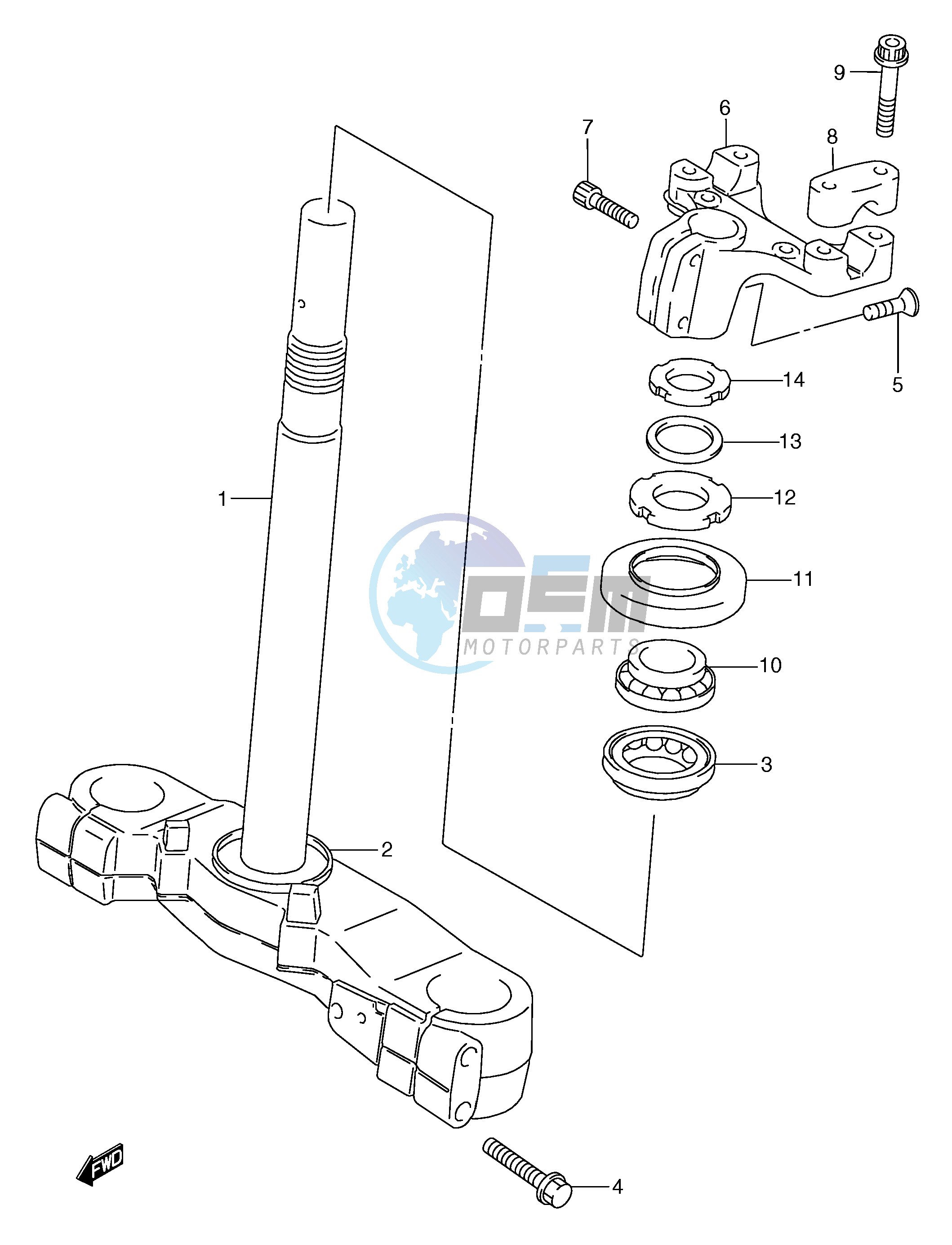 STEERING STEM (MODEL Y K1 K2)