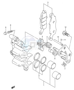 GS500E (E28) drawing FRONT CALIPER (MODEL T)