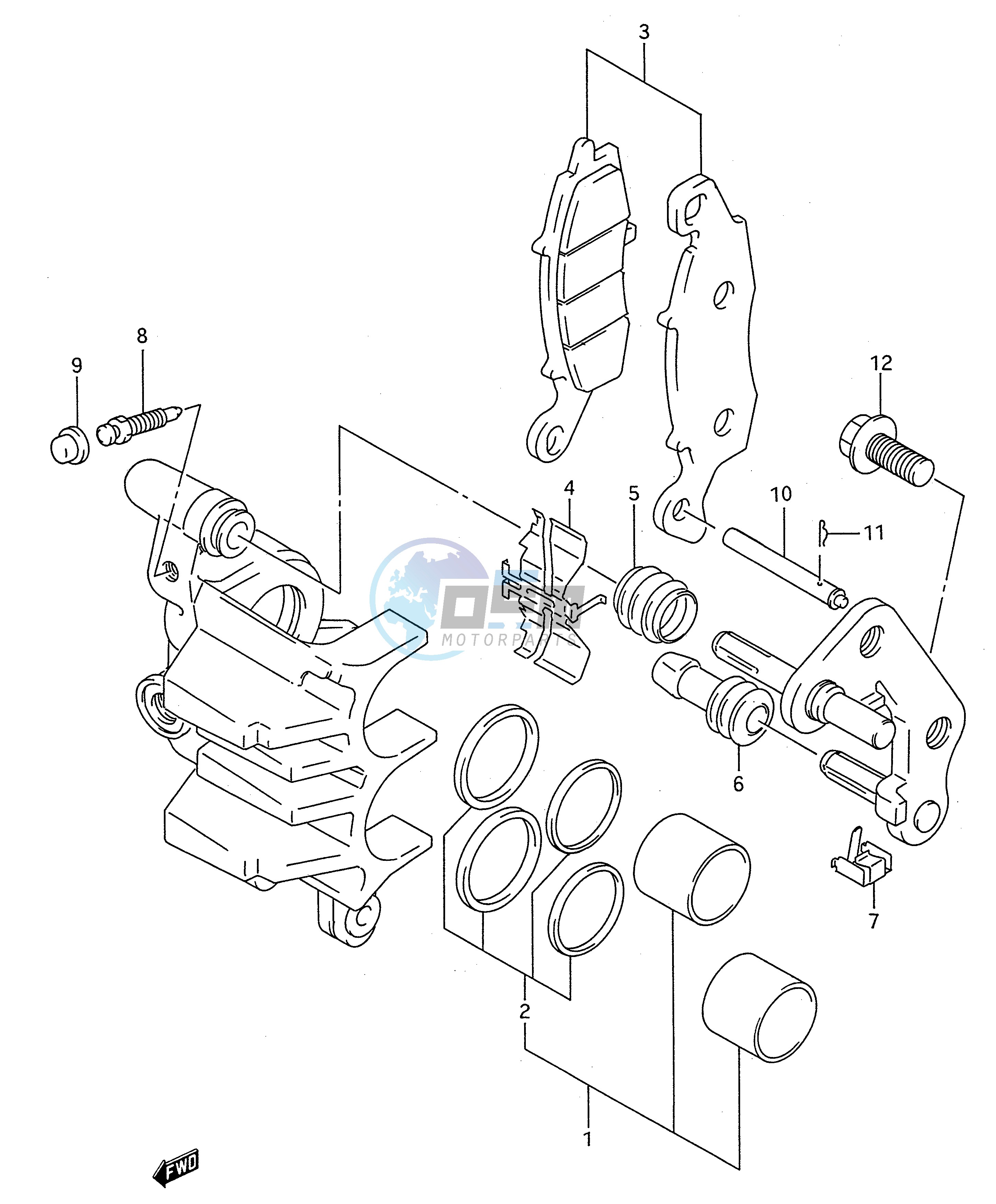 FRONT CALIPER (MODEL T)