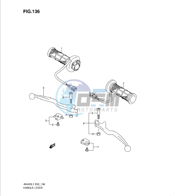 HANDLE LEVER (AN400ZAL1 E2)