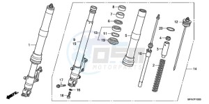 CB1000RA9 Australia - (U / ABS) drawing FRONT FORK