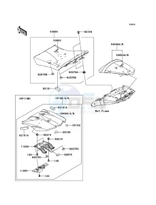 Z1000 ABS ZR1000EDFA FR XX (EU ME A(FRICA) drawing Seat