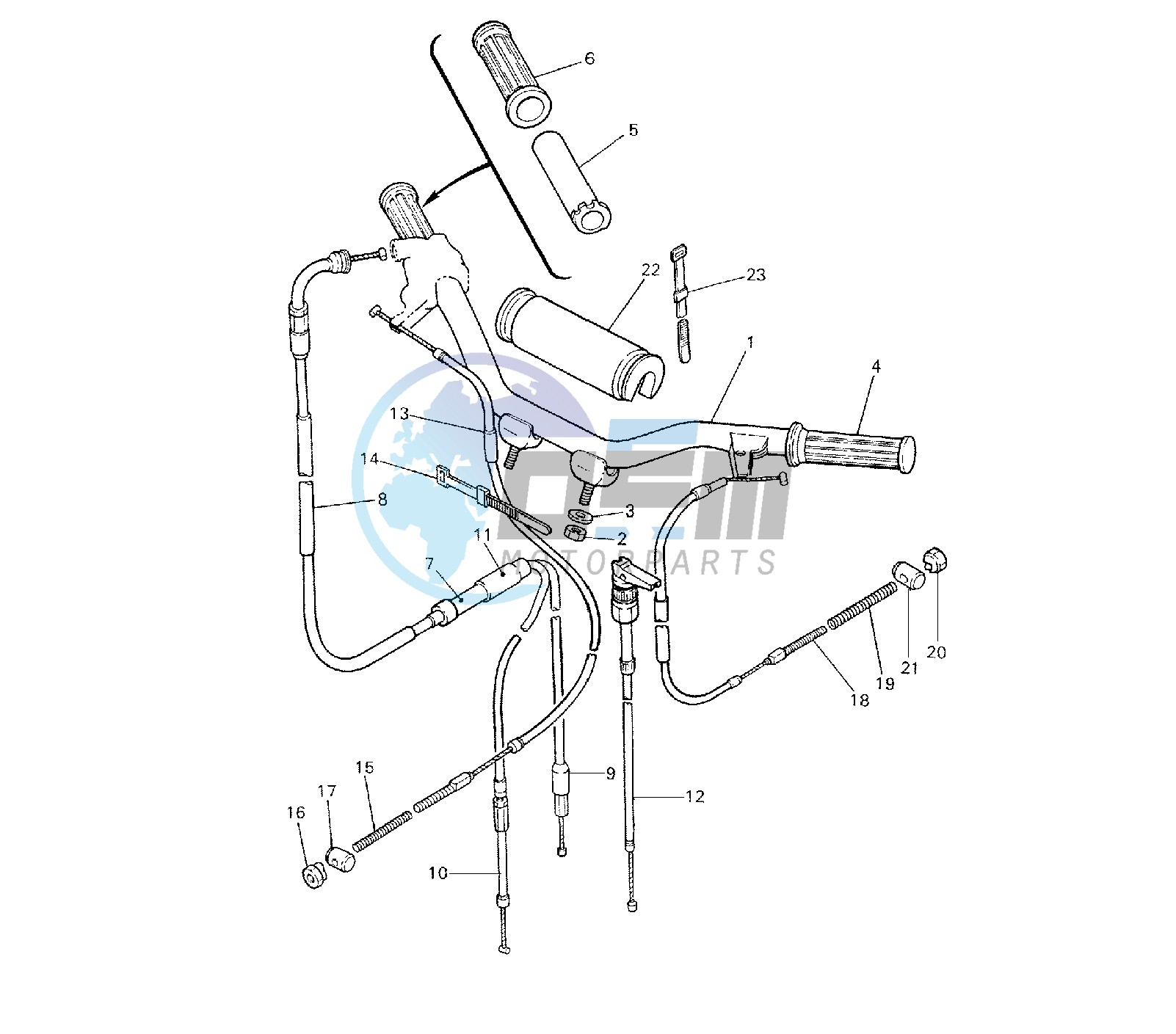 STEERING HANDLE AND CABLE